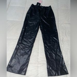 NWT PLT Black Cropped Leather Pants 🖤